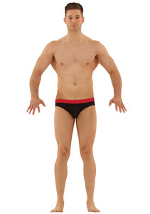 3d model body scan athletic male