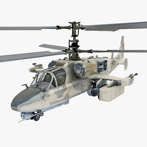 russian attack helicopter kamov 3d model