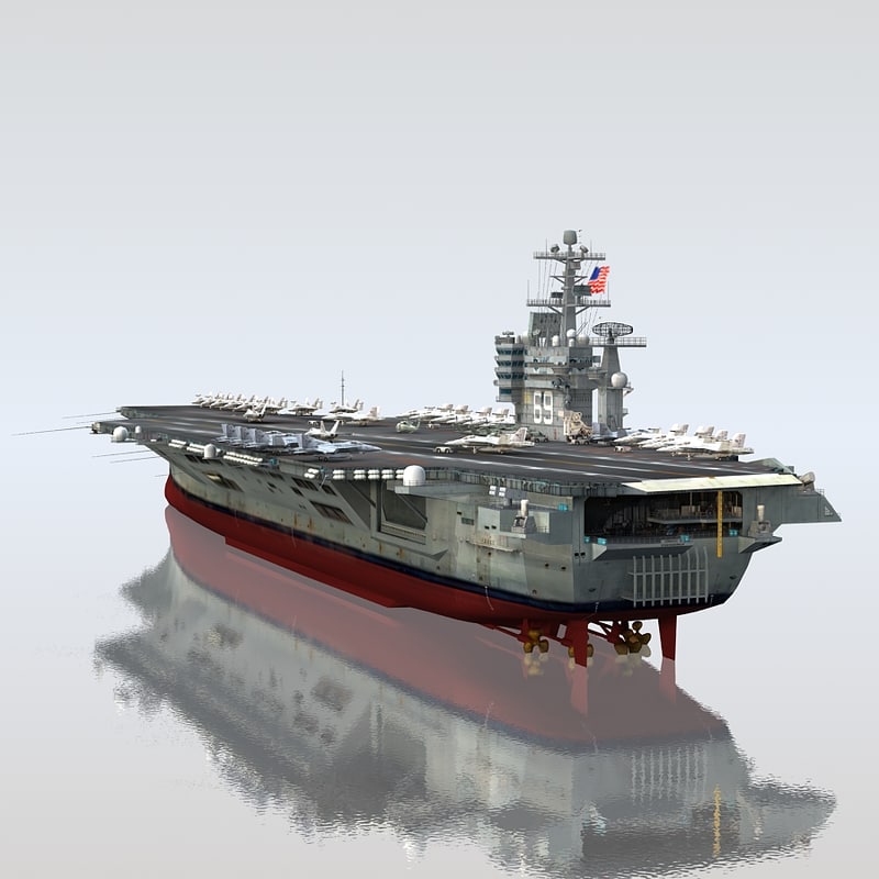 3d model uss dwight d eisenhower