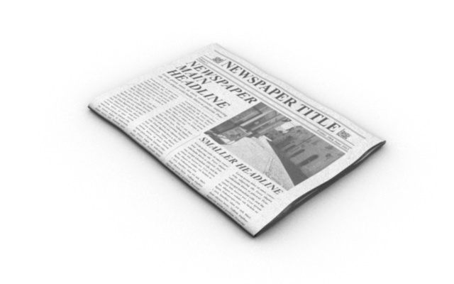 editable folded newspaper 3ds