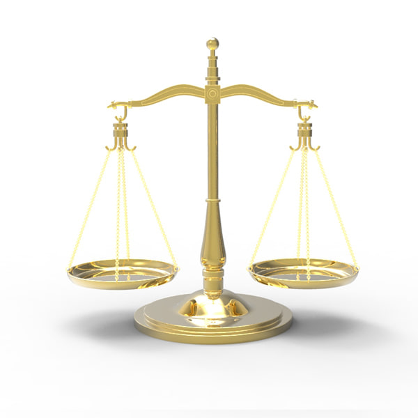 scale justice 3d model