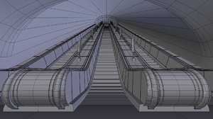 underground escalator 3ds