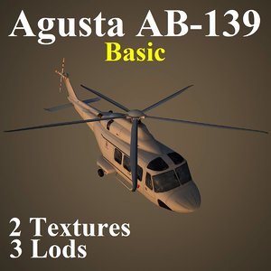 agusta basic helicopter 3d max