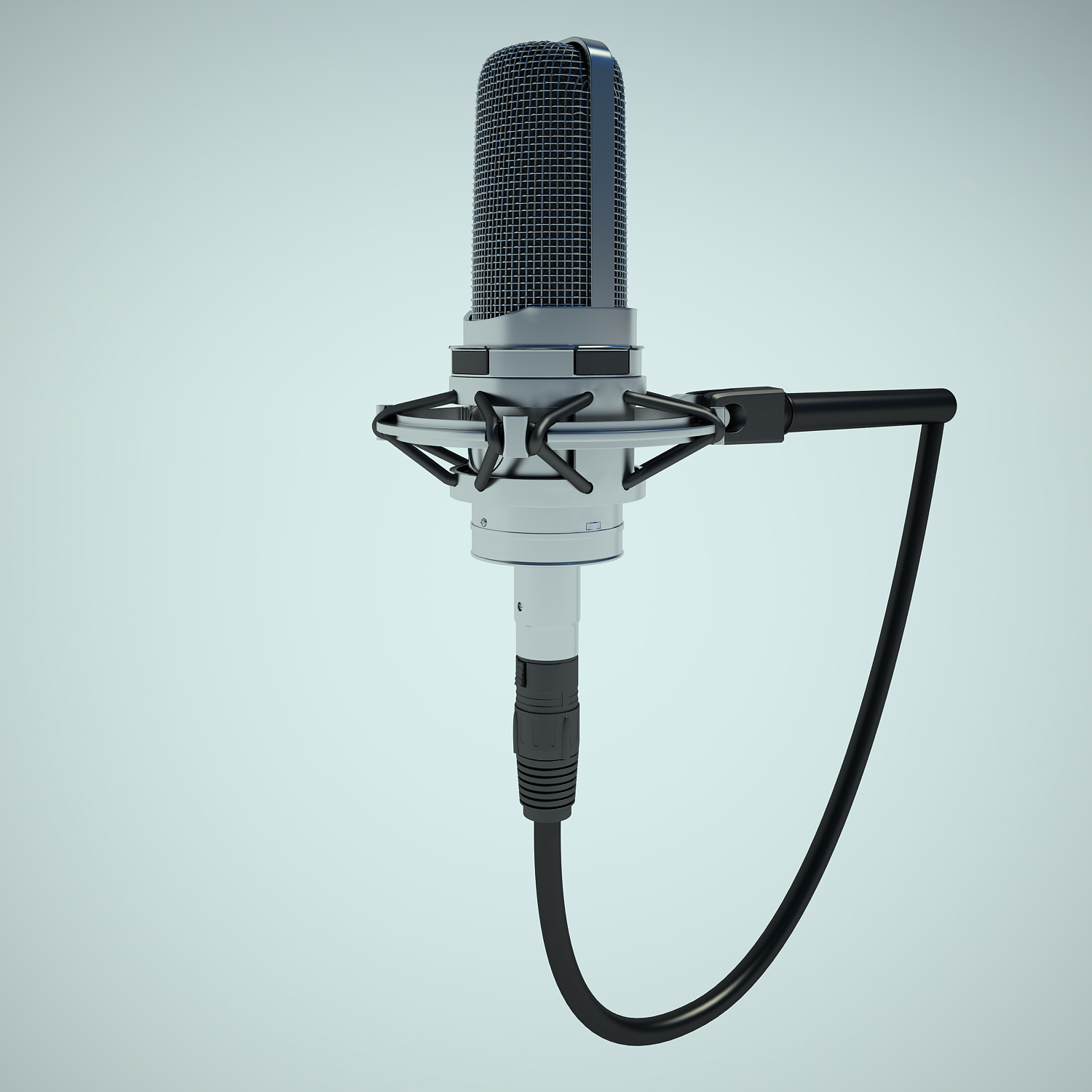 free microphone mic studio 3d model