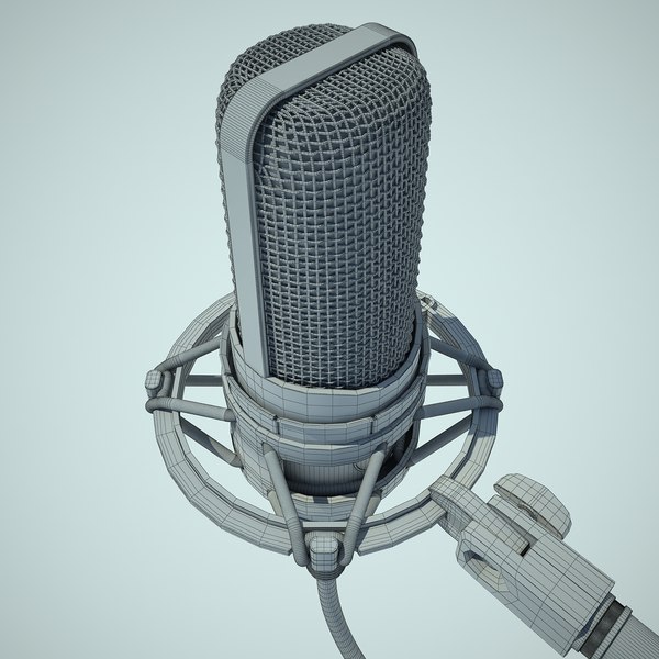 free microphone mic studio 3d model