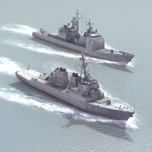 ddg51 navy sets 3d model