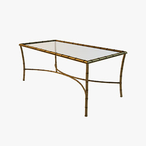 3d bronze bamboo coffee table