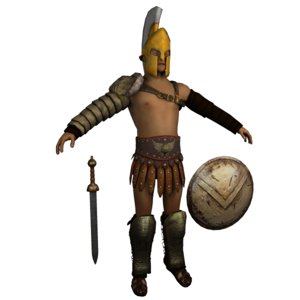roman gladiator armor - 3d model