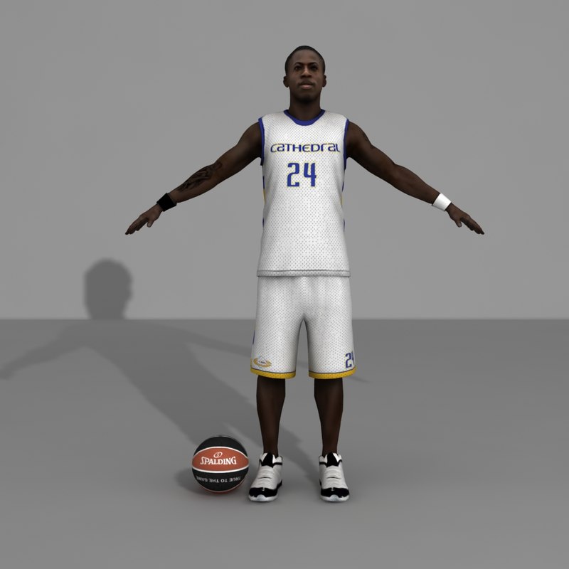 3d custom basketball player model