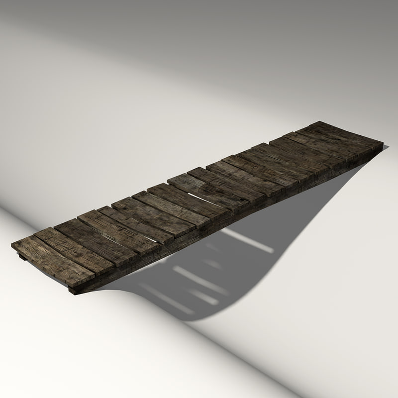 blender old wooden bridge wood