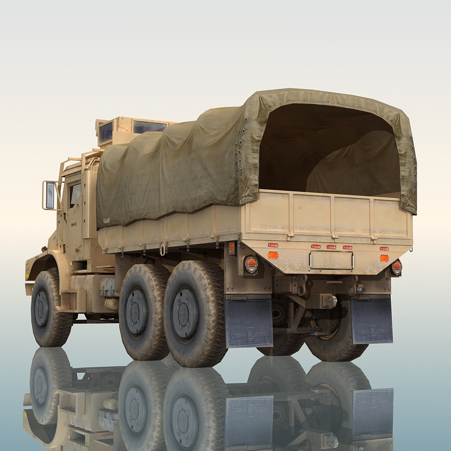 奥什科什mtvr军用卡车3d模型
