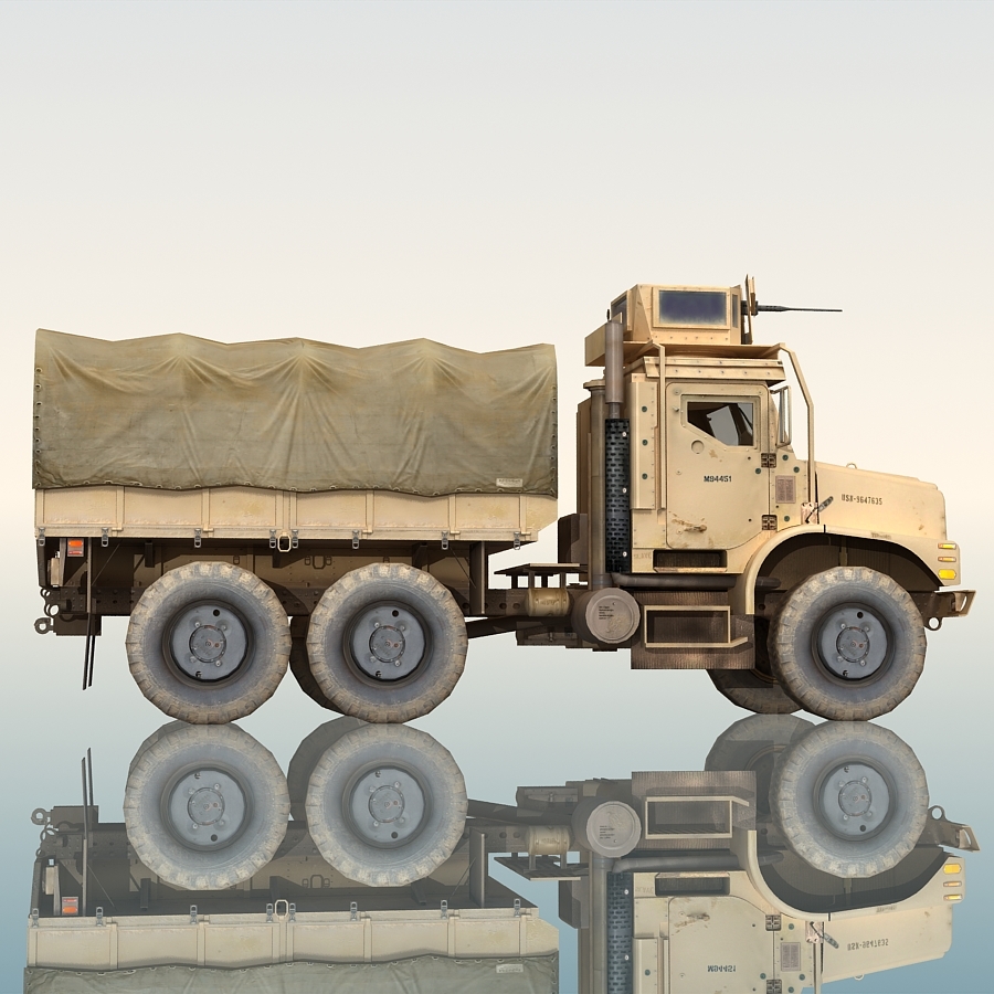 奥什科什mtvr军用卡车3d模型