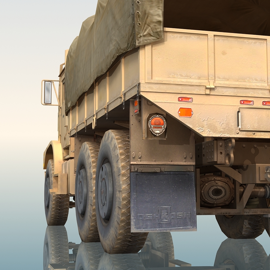 奥什科什mtvr军用卡车3d模型