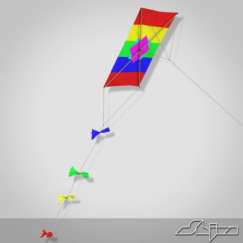 rectangle kite 3d model