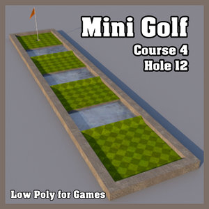 3d mini golf hole model