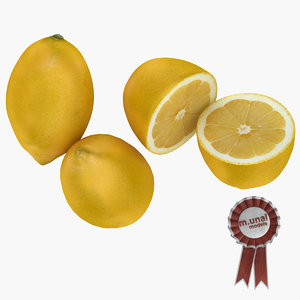 3d realistic lemon model