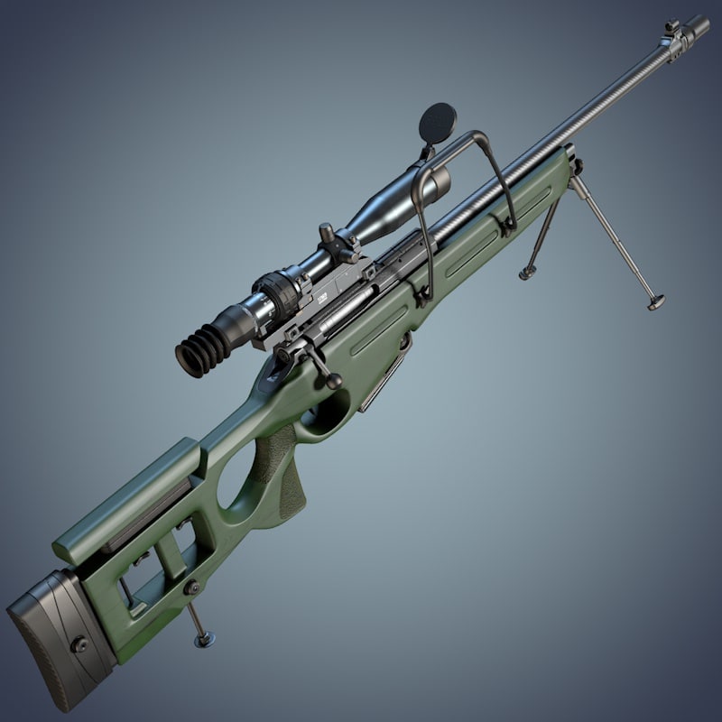 sv-98 sniper rifle 1p69 c4d