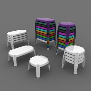 plastic table cafe 3d max