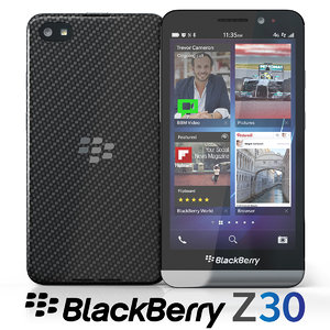 blackberry z30 3d model