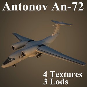 antonov an-72 low-poly max