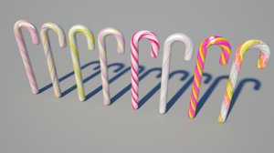 3d model candy canes