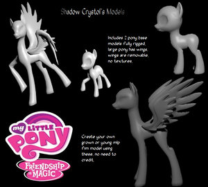 pony bases 3d model