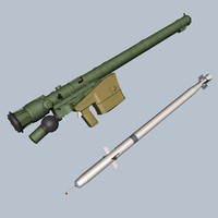 sa-14 missile launcher 3d model