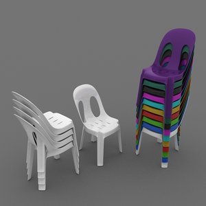 3d plastic chair