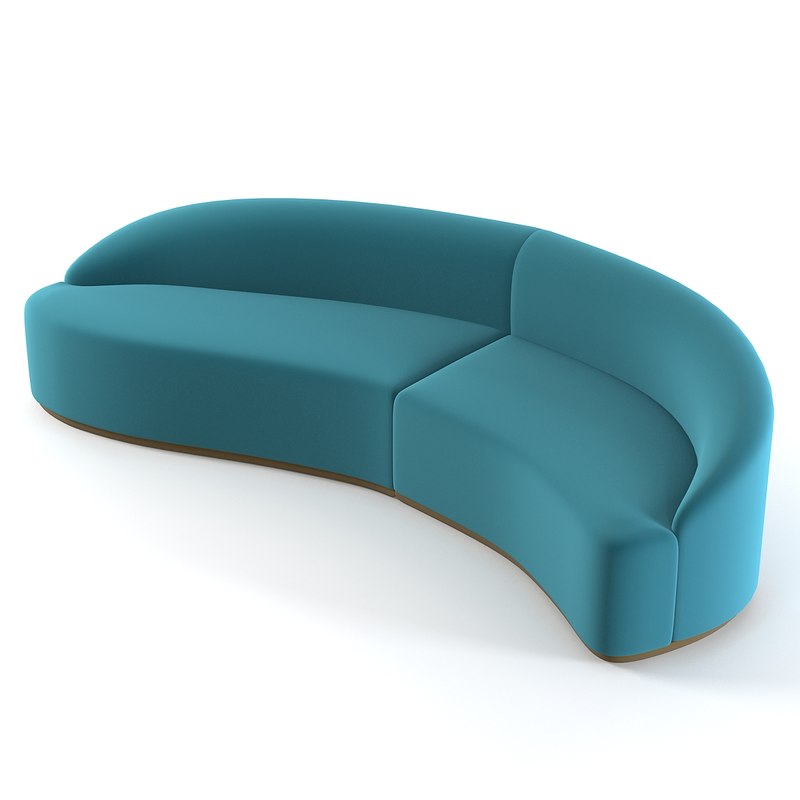  sofa curved 3d model