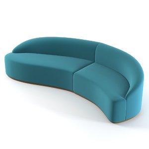 sofa curved 3d model
