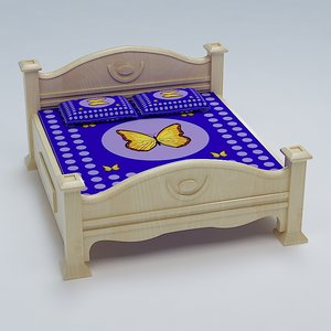 3d model bed cot