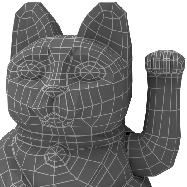 3d maneki neko