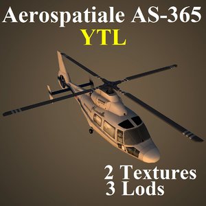 aerospatiale ytl helicopter 3d ma