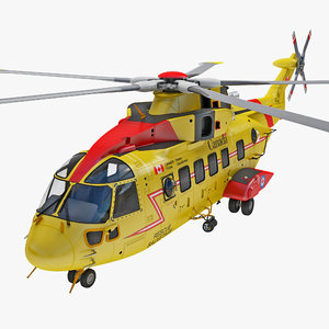 3d rescue helicopter ch-149 cormorant