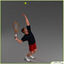 racket tennis player cg 3d model
