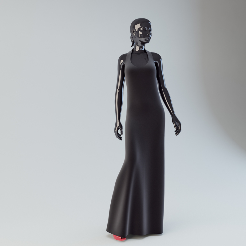 3d showroom mannequin 01 dress model