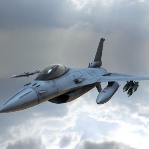 3d model combat jet