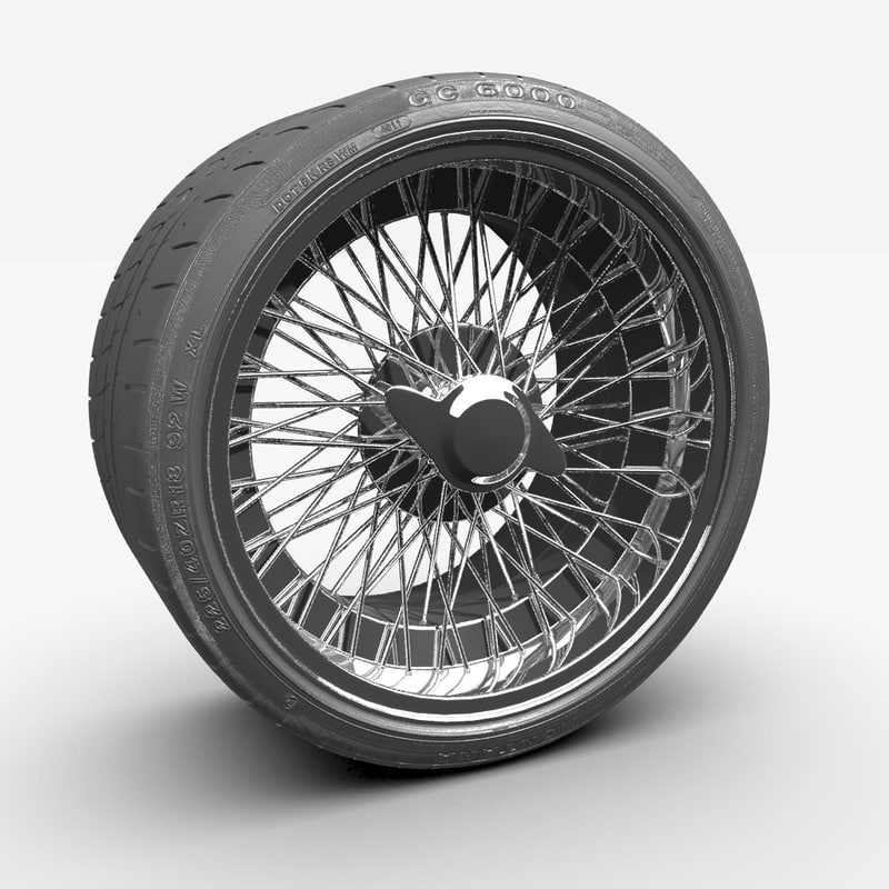 3d spoke rim model