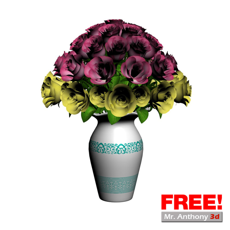  free  flowers  vase  3d  model 