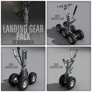 nose landing gears pack 3d model