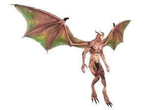 3d model gargoyles winged demonic