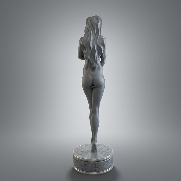 3d female figurine art model.