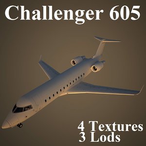 3d bombardier challenger 605