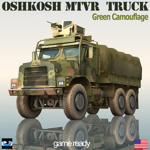3d oshkosh mtvr military truck model