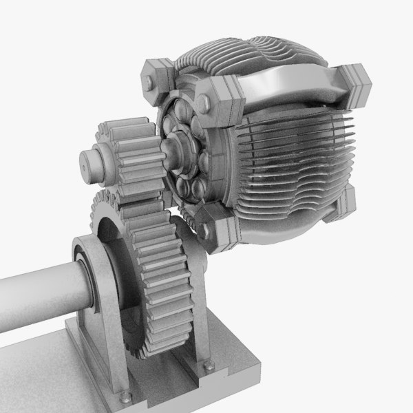 motor worm gear 3d model