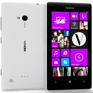 lumia 720 white 3d model
