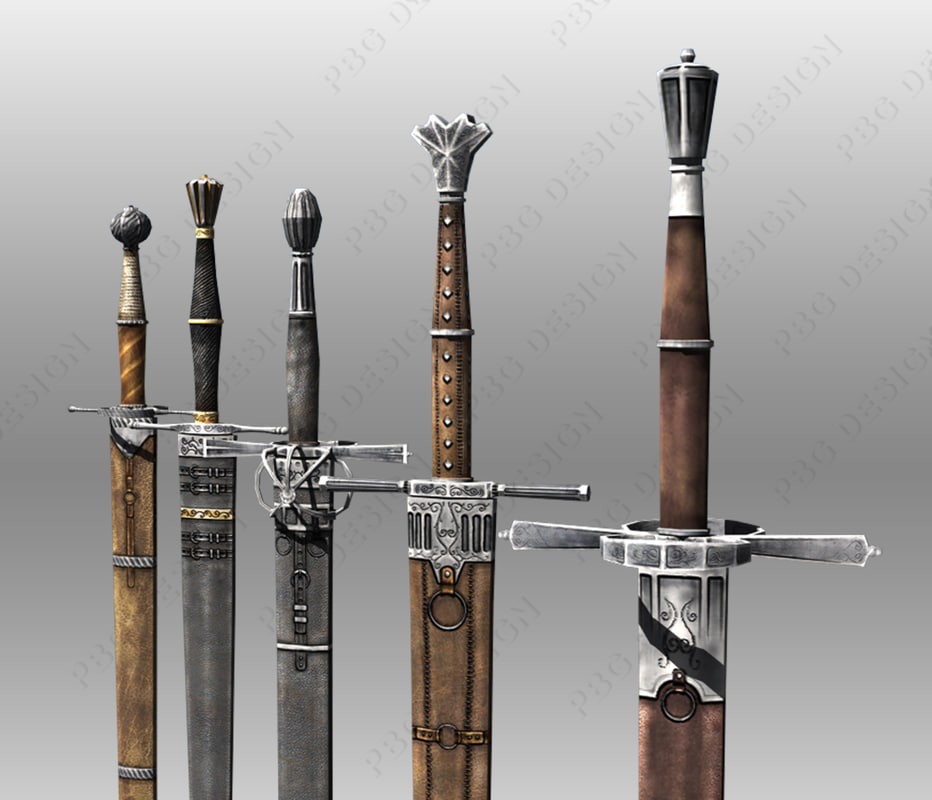 Bastard Swords 3d Model