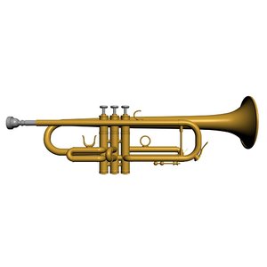 3d model trumpet horns