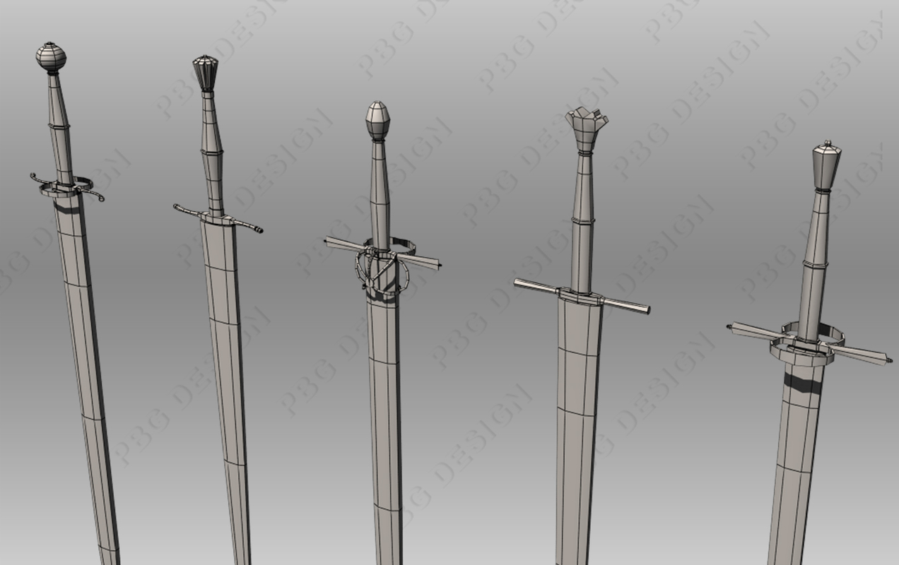 bastard swords 3d model