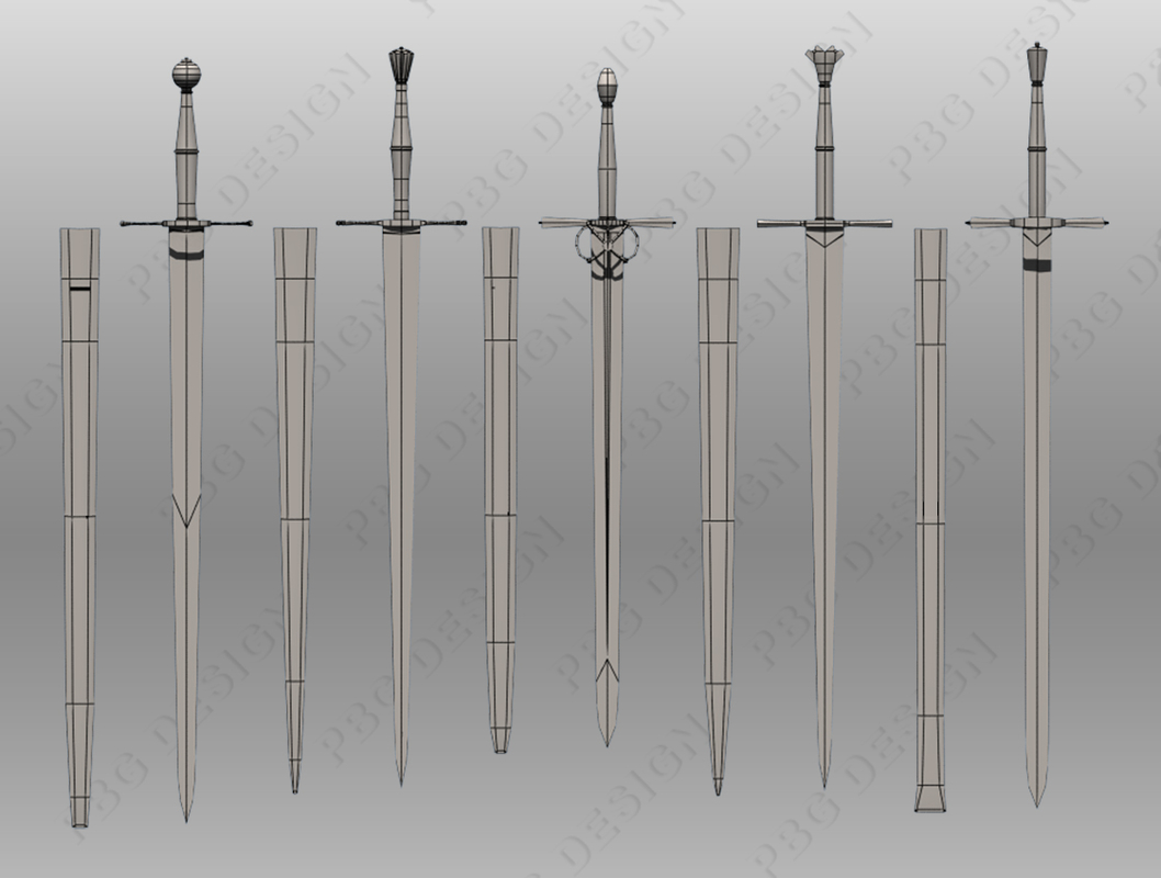 bastard swords 3d model